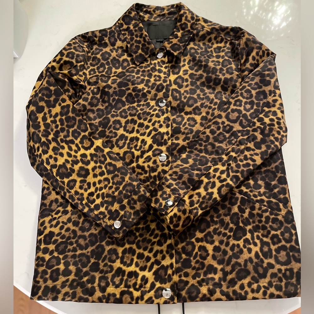 Alexander Wang leopard print coach jacket